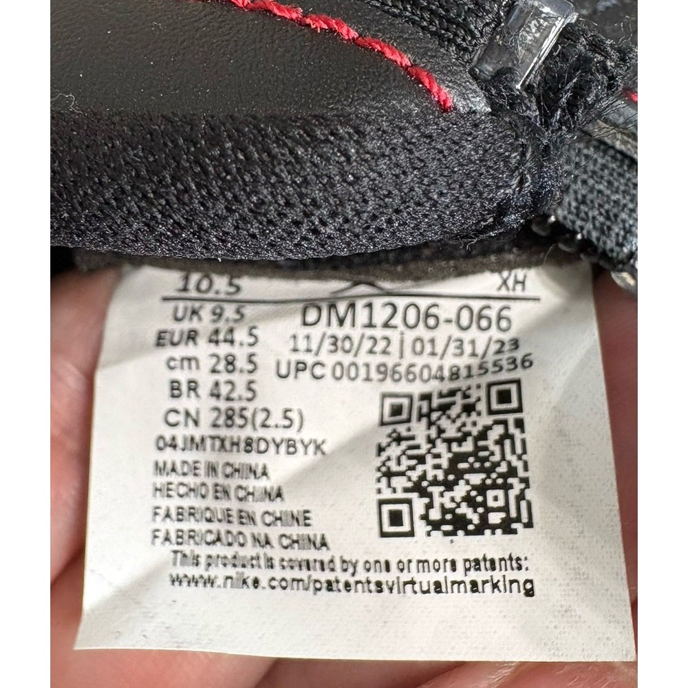 Jordan Air Jordan 1 Low Men's Low Top Leather Lace-Up Basketball Black/Red 10.5 - Picture 12 of 14